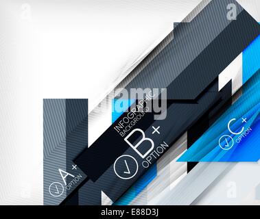 Business presentation stripes abstract background. For infographics, business backgrounds, technology templates, business cards Stock Vector