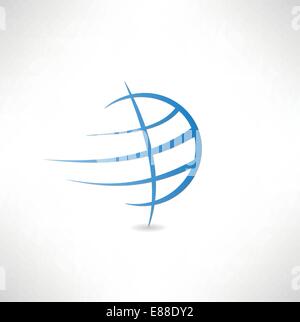 Planet Earth icon isolated on white background. World globe Vector ...
