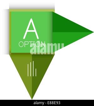 Vector color paper arrow design template for business background | numbered banners | business lines | graphic website layout vector Stock Vector