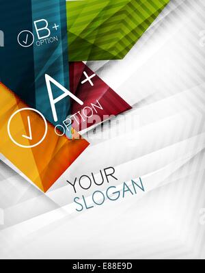 Infographic options geometrical background design. For business background | numbered banners | business lines | graphic website | mobile app Stock Vector