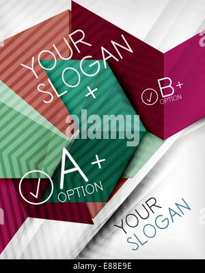 Infographic options geometrical background design. For business background | numbered banners | business lines | graphic website | mobile app Stock Vector