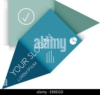 Vector color paper arrow design template for business background | numbered banners | business lines | graphic website layout vector Stock Vector