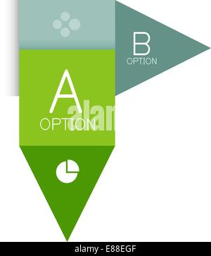 Vector color paper arrow design template for business background | numbered banners | business lines | graphic website layout vector Stock Vector