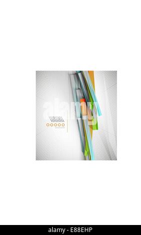 Stripes geometric shape paper template Stock Vector