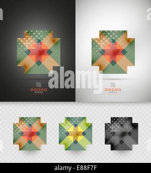 Geometric abstract shape - business symbol Stock Vector