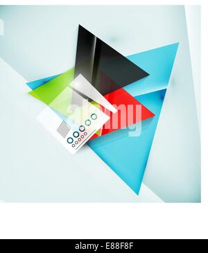 Blue abstract triangle shape geometric background Stock Vector