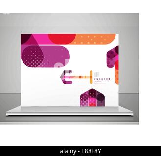 Arrow background abstract geometric design template Stock Vector