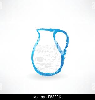 Glechyk glass with milk icon Stock Vector