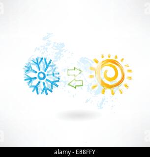 Climate control grunge icon Stock Vector