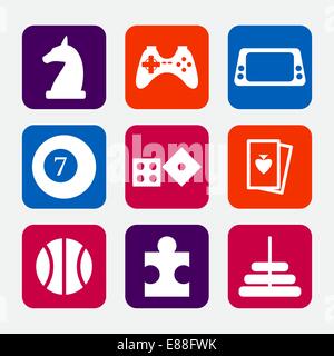 Games icons Stock Vector