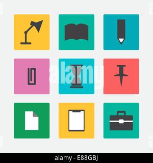 Office icons Stock Vector