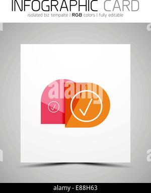 Semicircle infographic business card Stock Vector