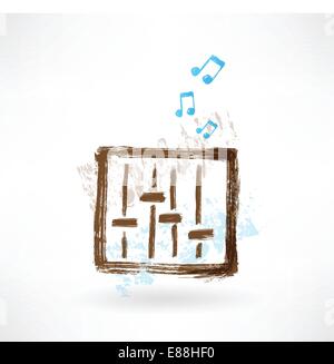 equalizer sounds grunge icon. Stock Vector