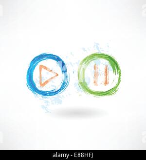 buttons grunge icon. Stock Vector