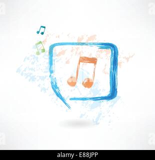 Music in the speech bubble Stock Vector