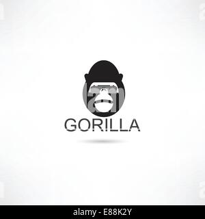 Gorilla in eyeglasses Stock Vector