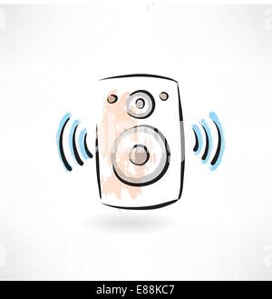 music column grunge icon Stock Vector