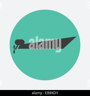 Powerboat Icon Vector Outline Illustration Stock Vector Image & Art - Alamy