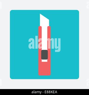 Stationery knife icon Stock Vector