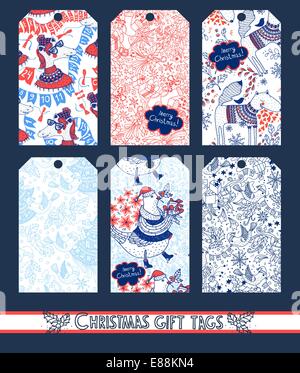Vector set of Christmas gift tags Stock Vector