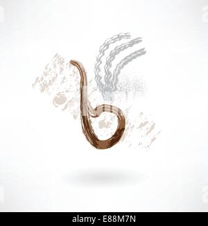 tobacco pipe grunge icon Stock Vector