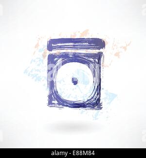 disk in the box grunge icon Stock Vector
