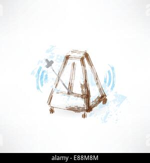 metronome grunge icon Stock Vector