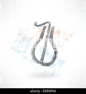 jew&#39;s-harp grunge icon Stock Vector