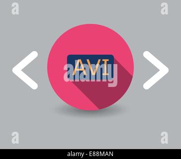 avi icon Stock Vector