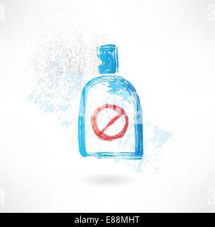 No drinks grunge icon Stock Vector