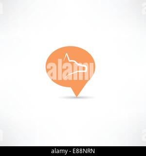 Wolf's profile in a bubble speech Stock Vector