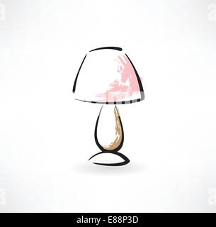 table-lamp grunge icon Stock Vector