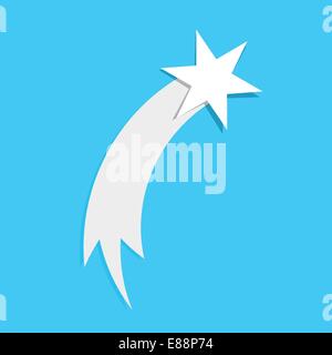 comet on blue background Stock Vector