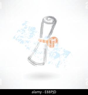 roll of paper grunge icon Stock Vector