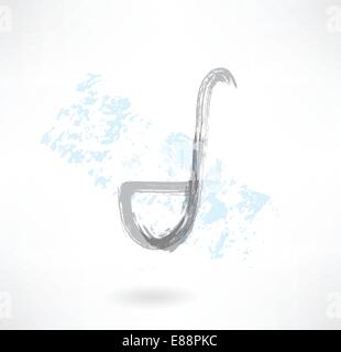 soup ladle grunge icon Stock Vector
