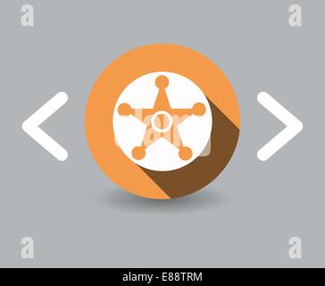 sheriff icon Stock Vector