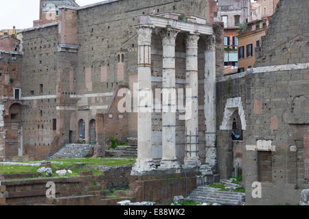 Roman ruins in Rome, Forum Stock Photo
