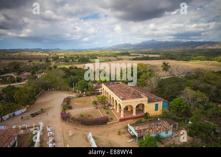 View of Hacienda from the Slave Tower, Valle de los Ingenios, UNESCO Site, Trinidad, Cuba, West Indies, Caribbean Stock Photo