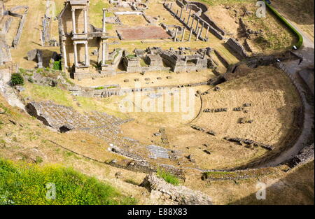 Roman theatre, Volterra, Tuscany, Italy, Europe Stock Photo