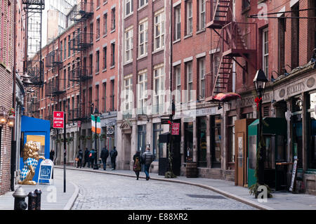 Stone Street, Financial district, New York City, United States of America, North America Stock Photo