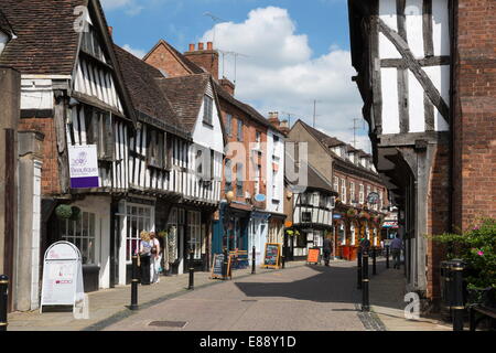 Old half-timbered buildings, Friar Street, Worcester, Worcestershire, England, United Kingdom, Europe Stock Photo