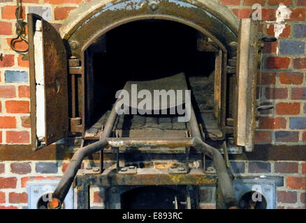 Germany, the Nazi concentration camp of Dachau. .The crematoria ovens where the bodies were cremated. Stock Photo