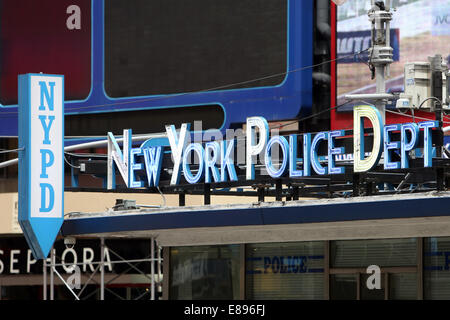 Nypd Lettering New York Police Department in Times Square Stock Photo - Alamy
