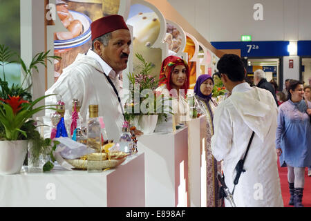 Berlin, Germany, Arab dealers present their goods on the Green Week Stock Photo