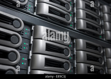 Close up of a Server RAID Stock Photo