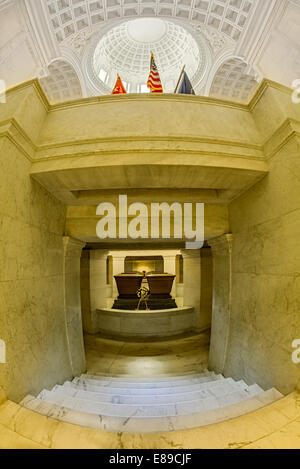 A view to General Ulysses S. Grant and his wife Julia's red granite