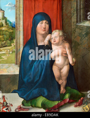 Albrecht Dürer (German, 1471 - 1528 ), Madonna and Child [obverse], c. 1496/1499, oil on panel Stock Photo