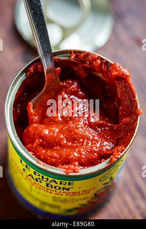 Harissa, tunisian hot red sauce or paste made from chili peppers Stock Photo