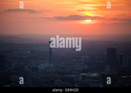 View from the Shard at Sunset Stock Photo