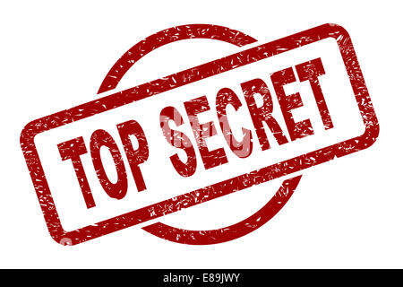 A top secret rubber stamp over a white background Stock Photo